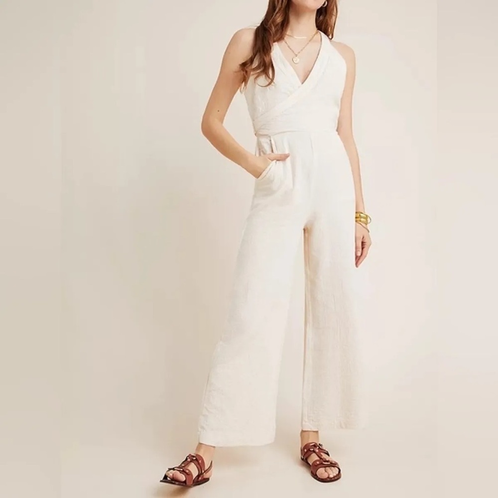 Anthropologie Demi Textured jumpsuit size 2